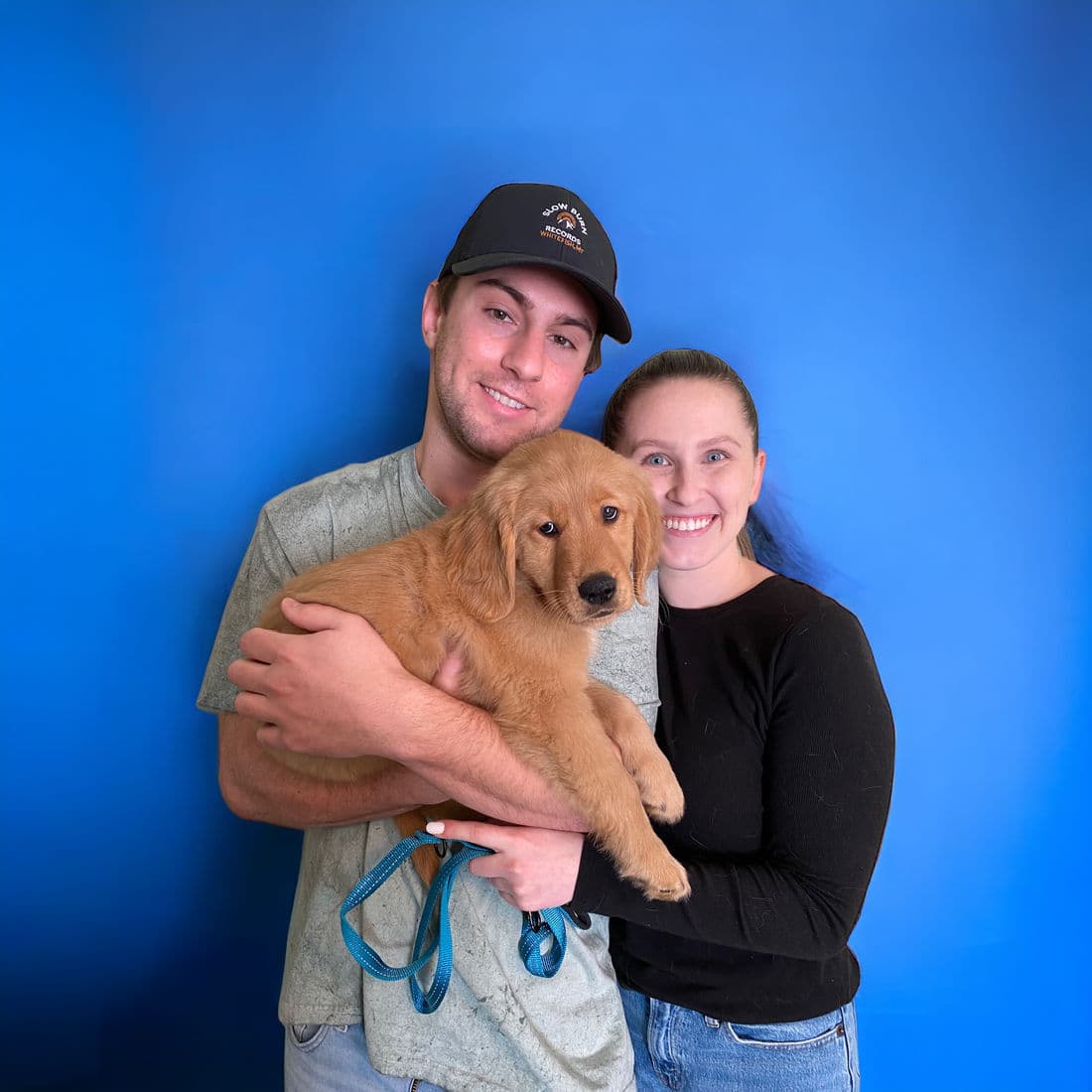 A Studley Hill Golden Retriever home with their family